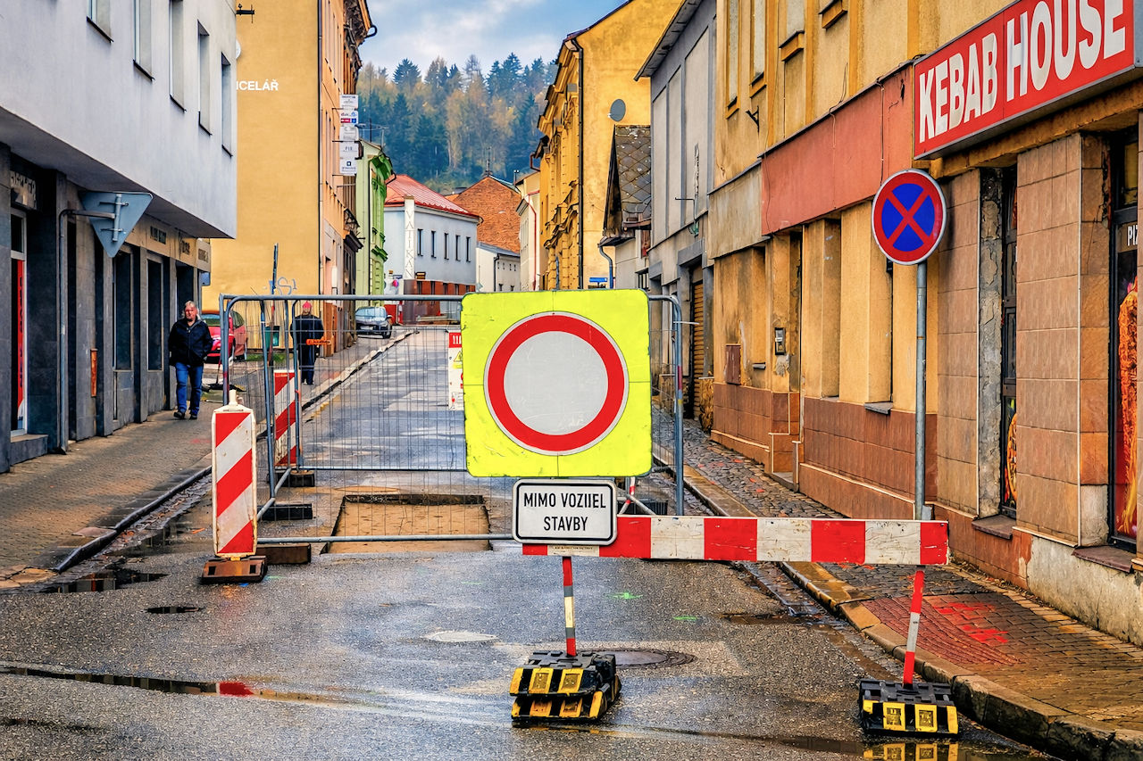 Aktualizace: Uzav�rka ulice Pod�bradova bude ukon�ena v sobotu 14. b�ezna