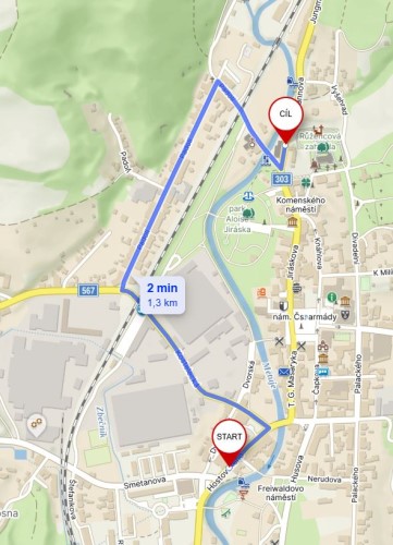 Uzavrka II_303 Hronov objzdn trasa