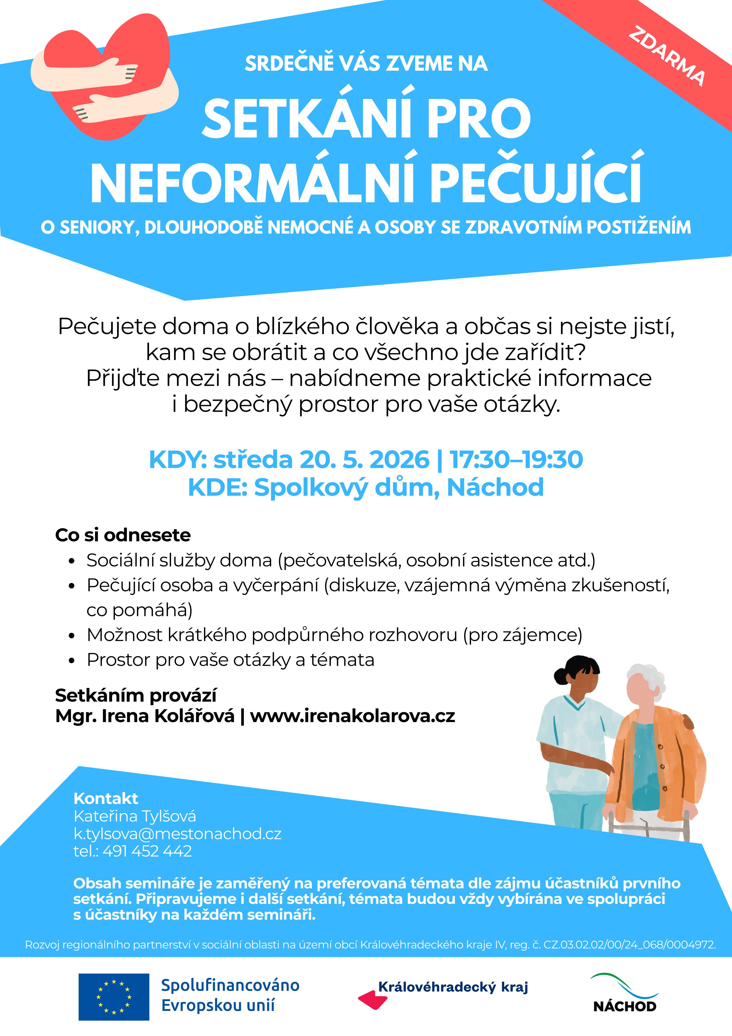 PlakátSetkání pro neformální pečující