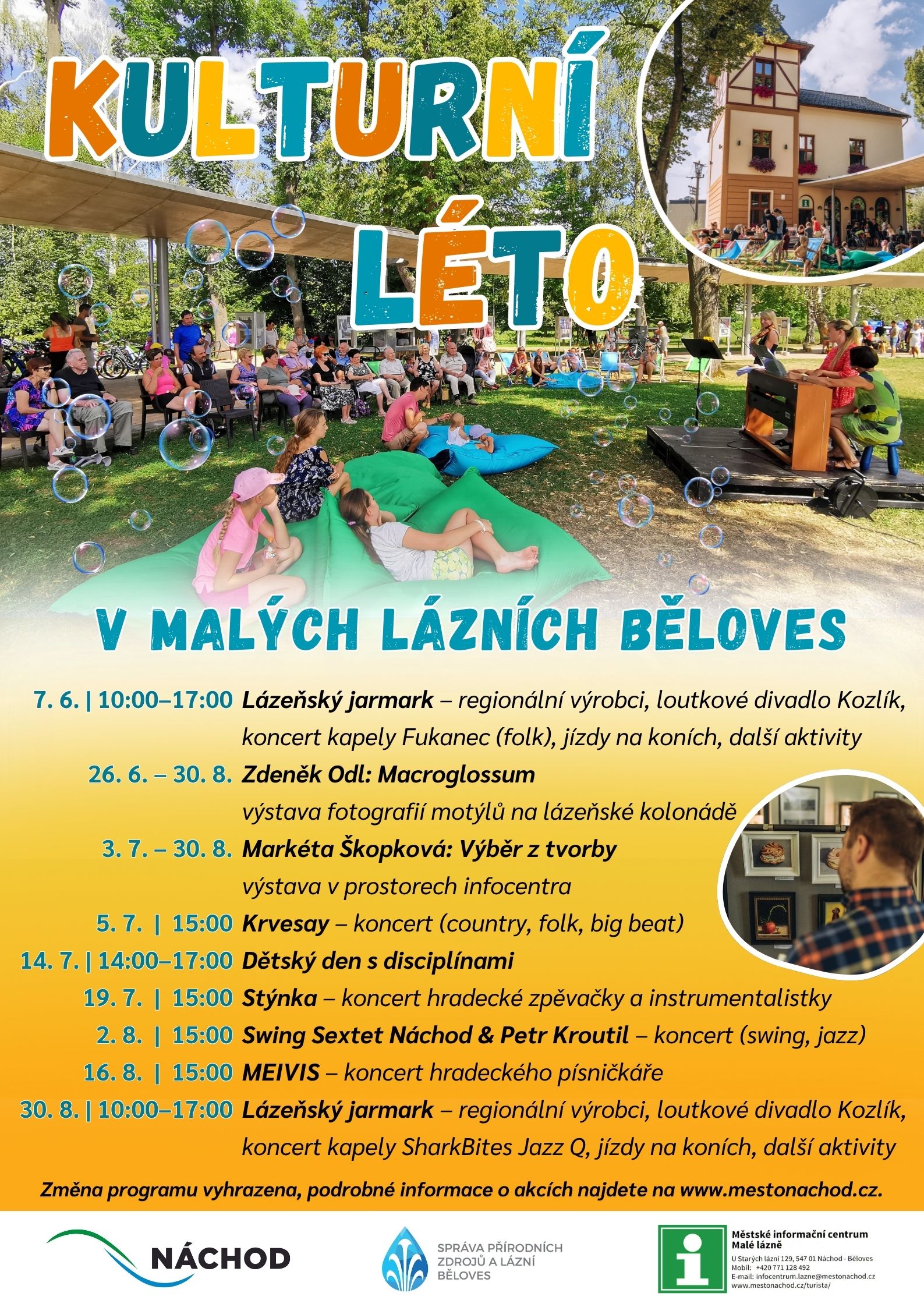PlakátKulturní léto v Malých lázních Běloves