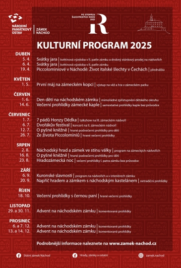 Sttn zmek Nchod - kulturn program 2025