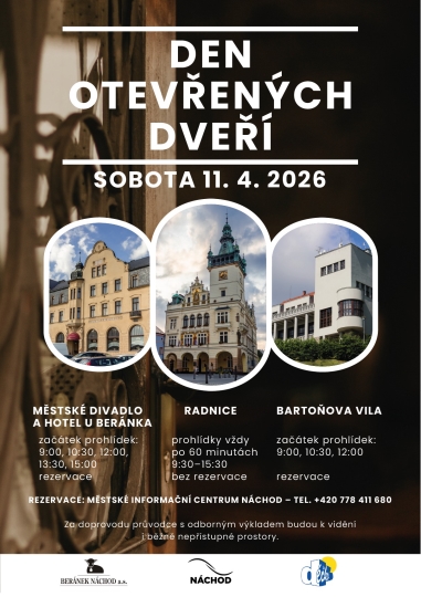 Den otev�en�ch dve�� do historie i architektury divadla, nov� radnice a Barto�ovy vily